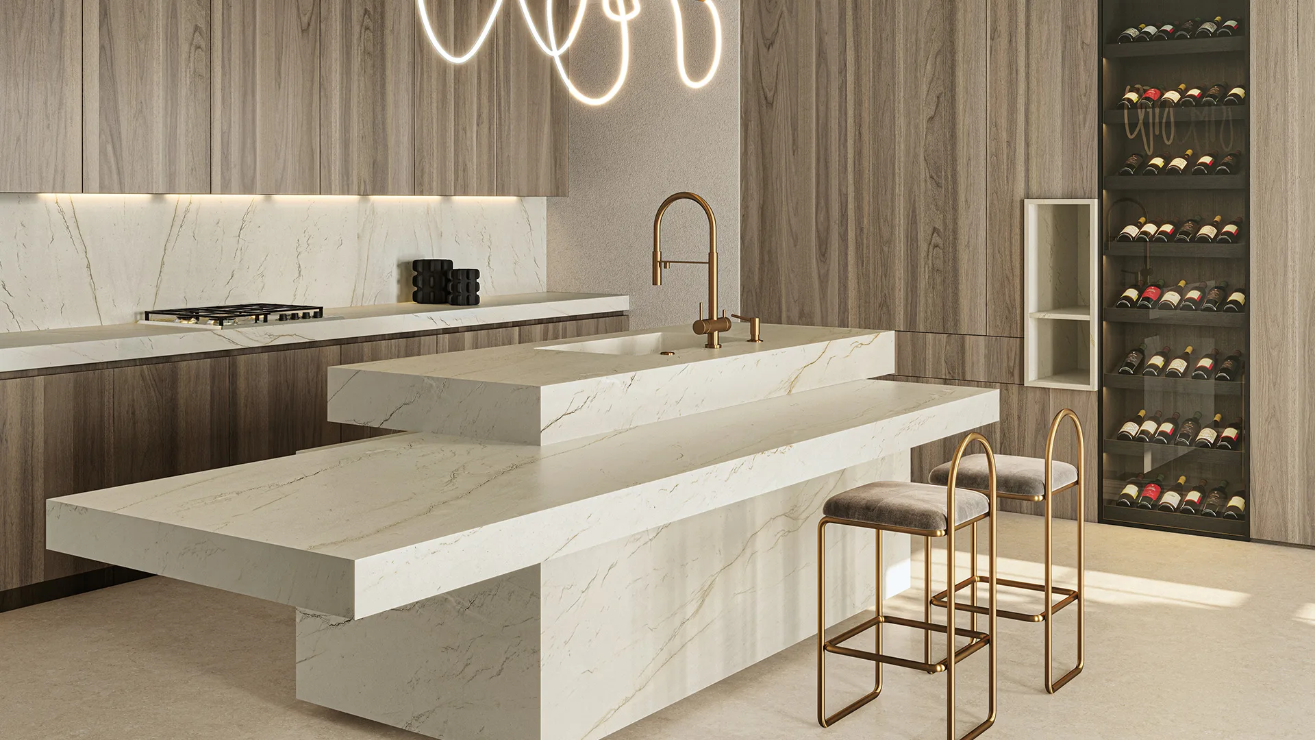 porcelain kitchen countertop