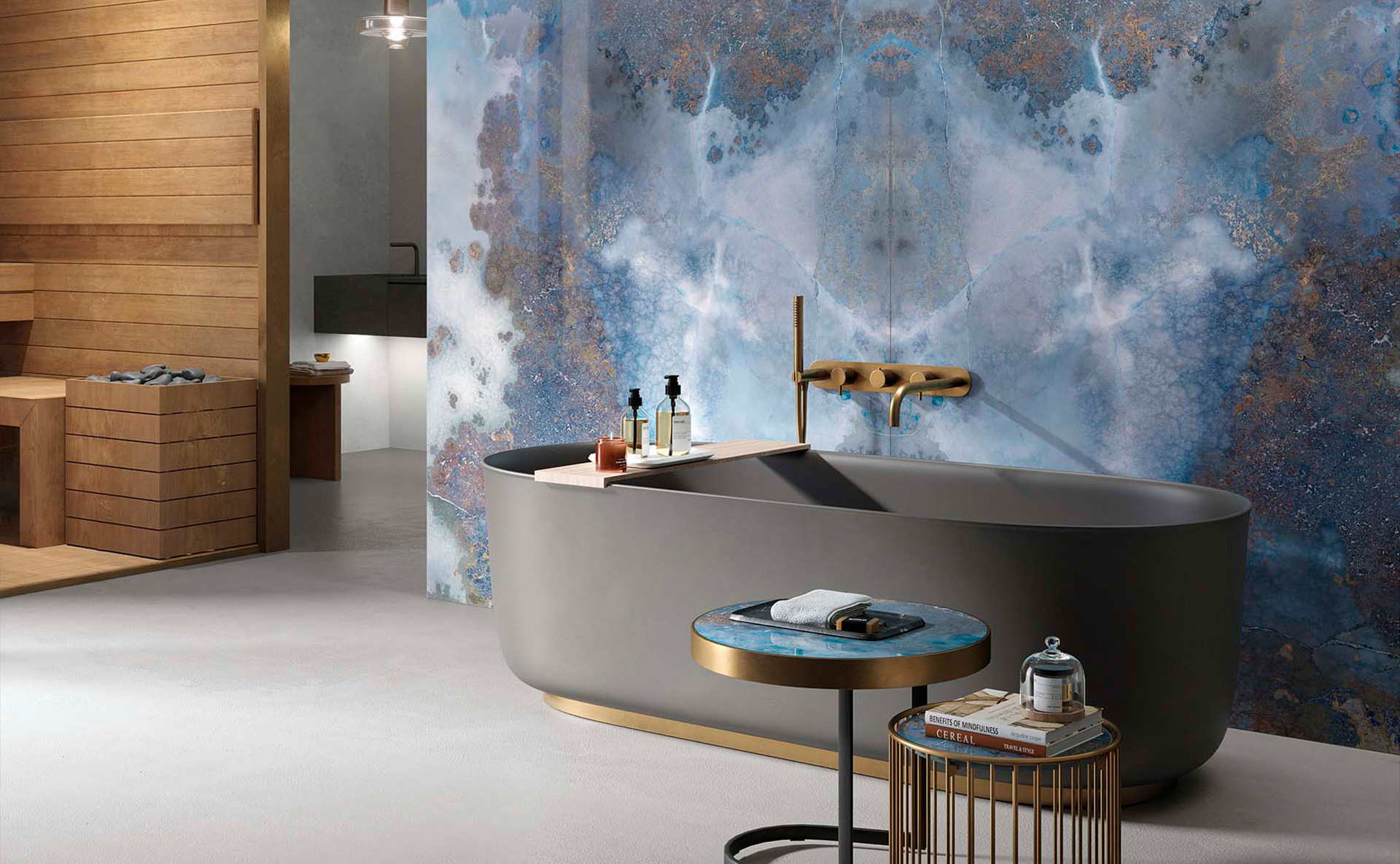 bagno gres porcellanato blu