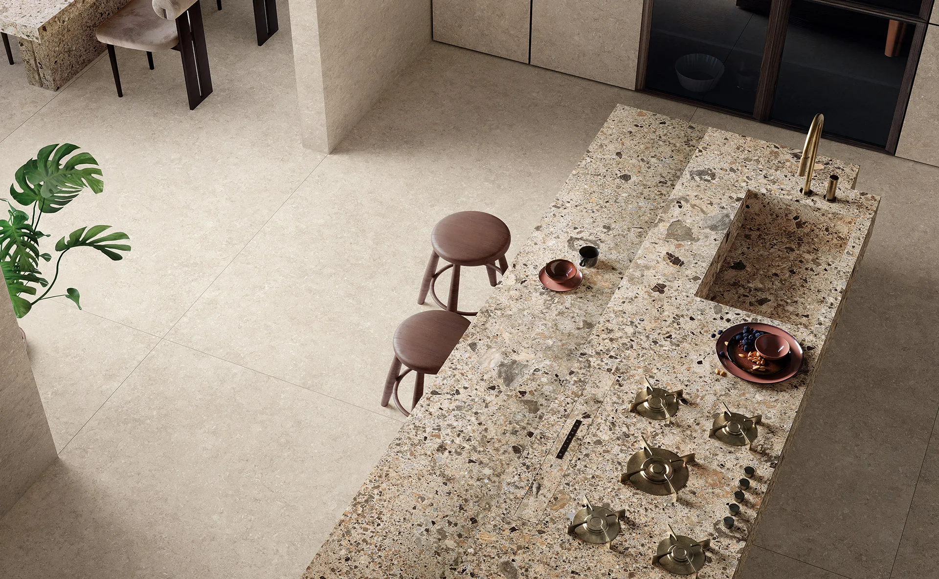 grandi lastre cucina