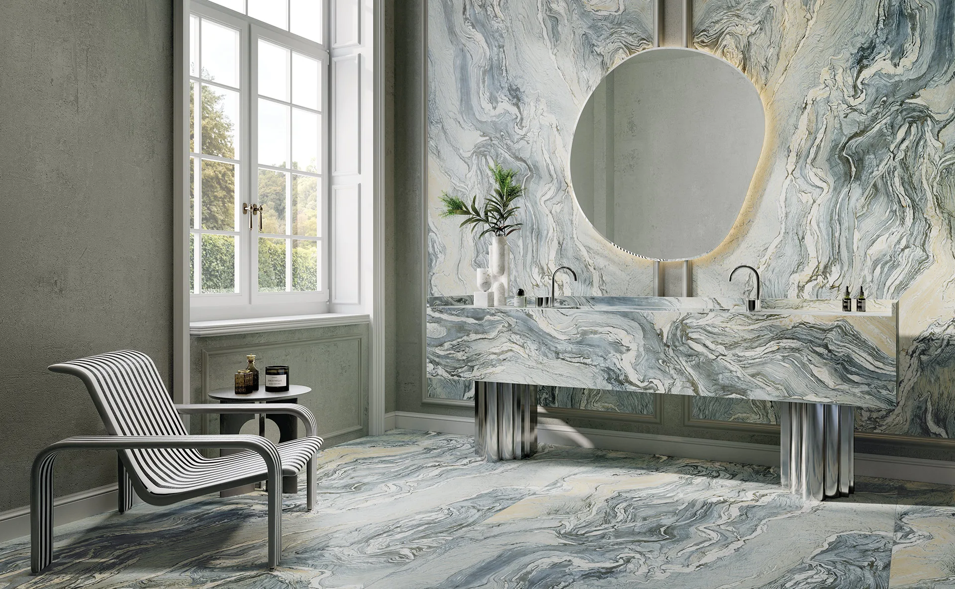 lastre bagno effetto marmo